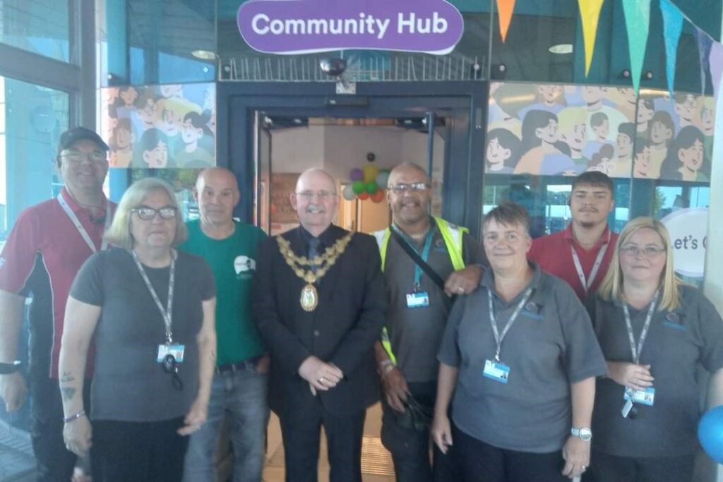 Staff Outside West Bromwich Hub